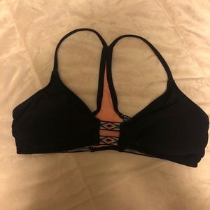 Black bikini top with tribal details